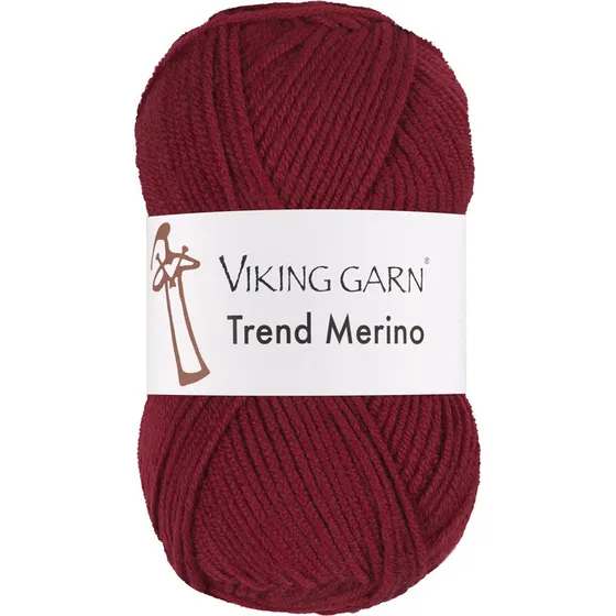 Viking Trend Merino 455 Mørk rød - 100% Merinould