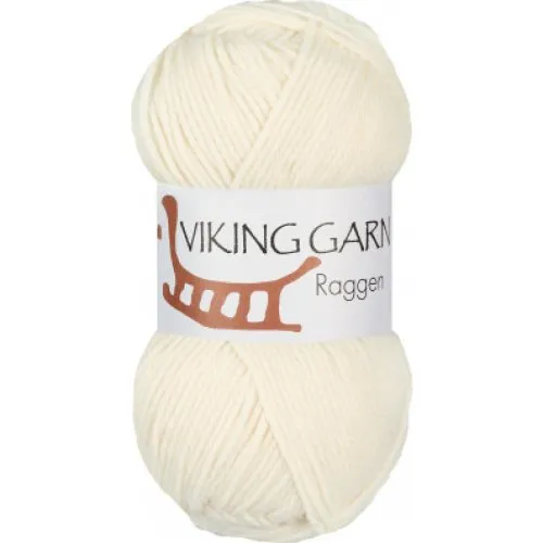 Viking Garn Raggen 700 Hvid - 150g