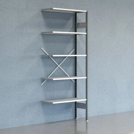 Lagerreol V06 Følgesektion 2500x400x1000 mm - Galv