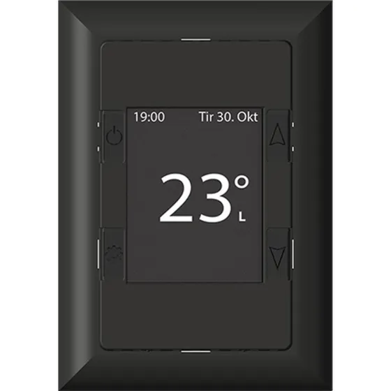 Duelco Mtouch One gulvvarme termostat, 1,5 modul, koksgrå