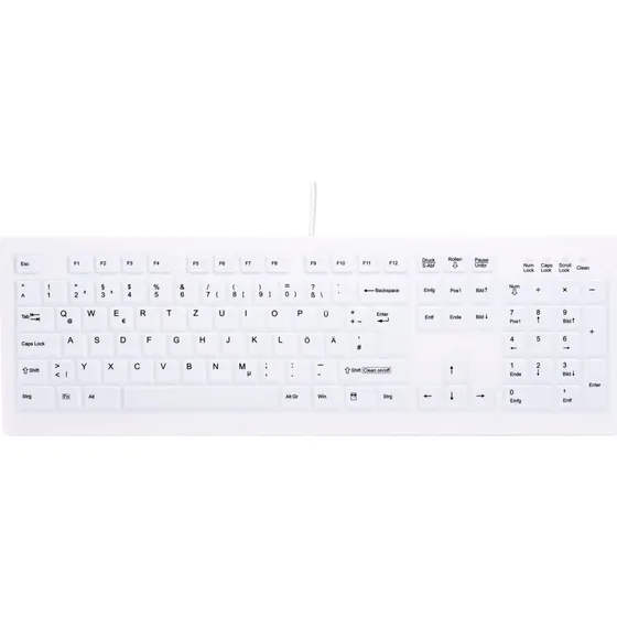 Contour ClassicClean C8100 Trådløst Tastatur - Hvid, DE