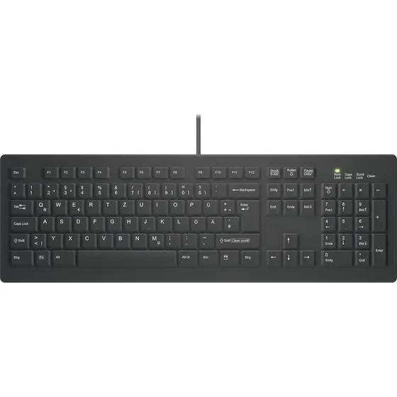 Contour Design ClassicClean C8100 Medicinsk Tastatur, Sort, DE