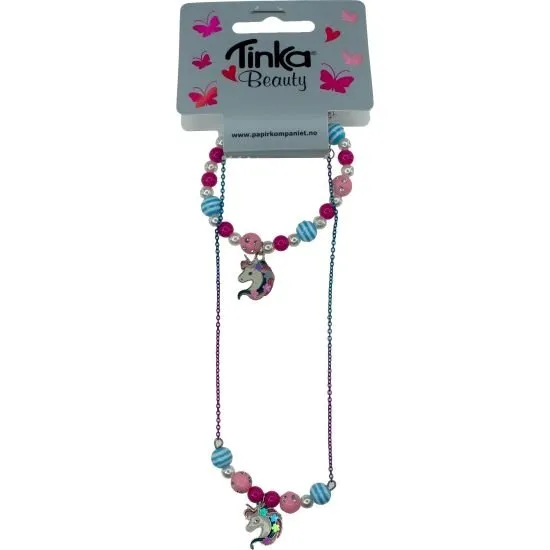 Tinka Halskæde & armbånd med enhjørning