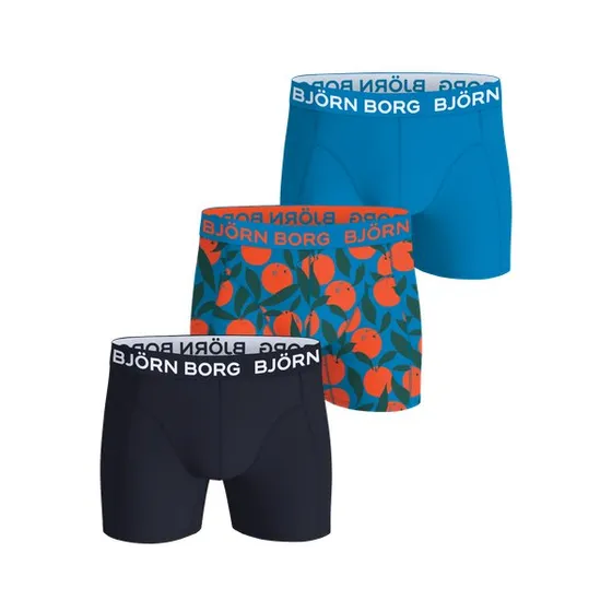 Björn Borg Cotton Stretch Boxers 3-pak, Blå, XL