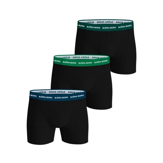 Björn Borg Cotton Stretch Boxers 3-pak - Sort, XXL