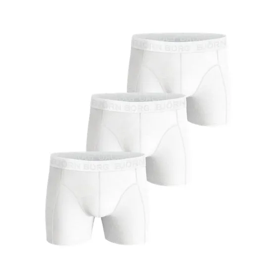 Björn Borg Cotton Stretch Boxers 3-pack - Hvid, M