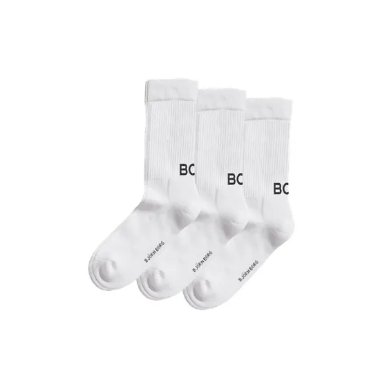 Björn Borg Core Crew Polyamide Strømper 3-pak, Hvid, 36-40