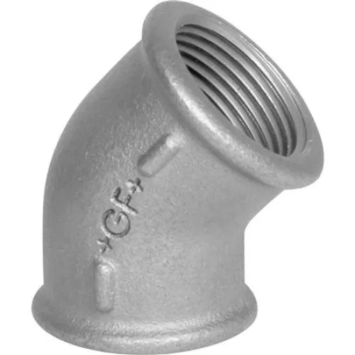 GF Vinkel 45° Sort 1'' Mf/Mf
