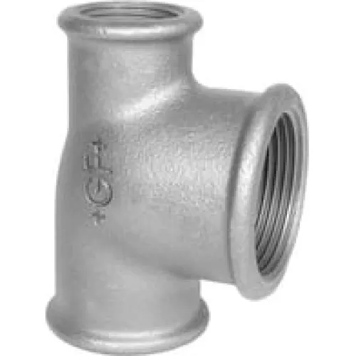 Galvaniseret Tee 3/4 x 3/4 x 1/2 med muffer