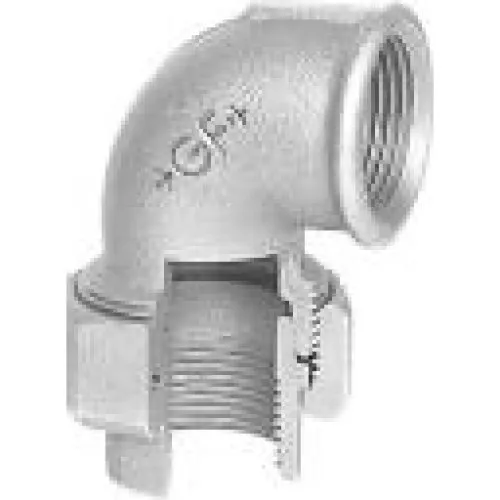 Georg Fischer Vinkelunion 90° Galvaniseret 1 1/4'' Muffe/Muffe