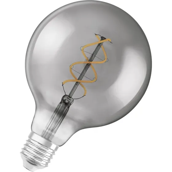 Osram Vintage 1906 E27 Globe Smoke 125mm 5W 140lm 1800K