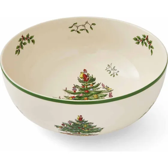 Spode Christmas Tree serveringsskål i porcelæn, Ø24,5 cm