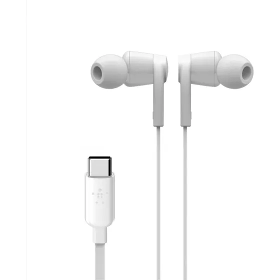 Belkin Rockstar In-Ear Høretelefoner USB-C - Hvid