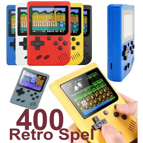 Retro Spil Håndholdt Konsol med 400 spil og 3" farveskærm