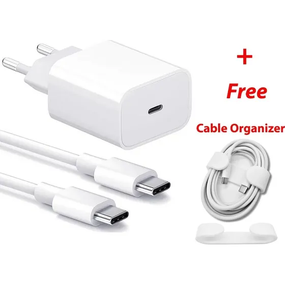 20W USB-C oplader til iPhone 15 med 1M kabel
