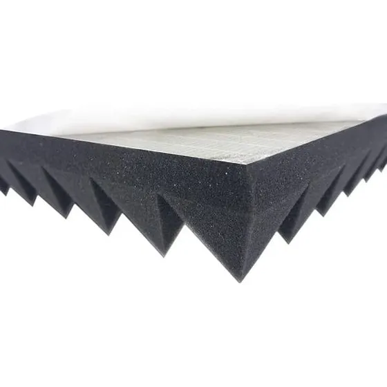 5 stk. Akustiske Pyramidepaneler i Skum - 100 x 50 x 5 cm