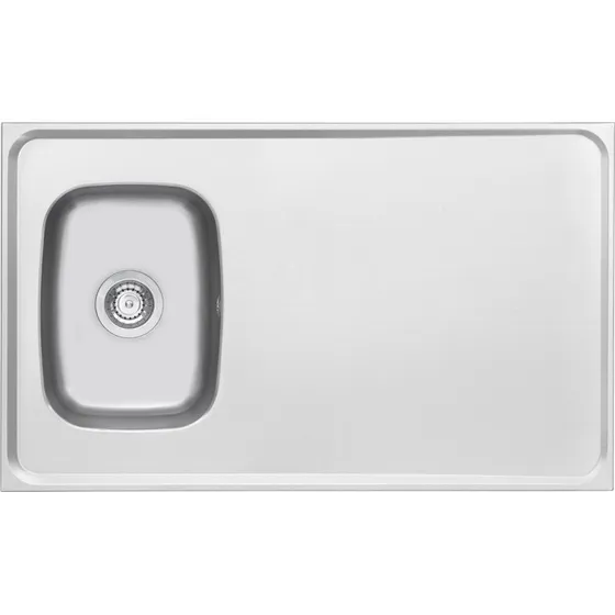 Contura Classic F 1000 stålbord med vask, 100x61 cm, rustfrit stål