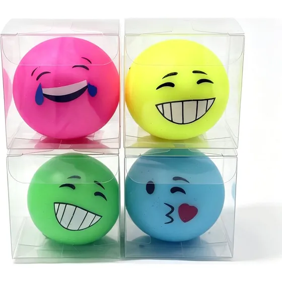 Stressbold med ansigt (assorteret)