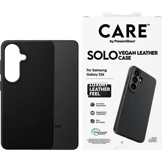 PanzerGlass CARE Solo Case Black til Samsung Galaxy S26 med Qi