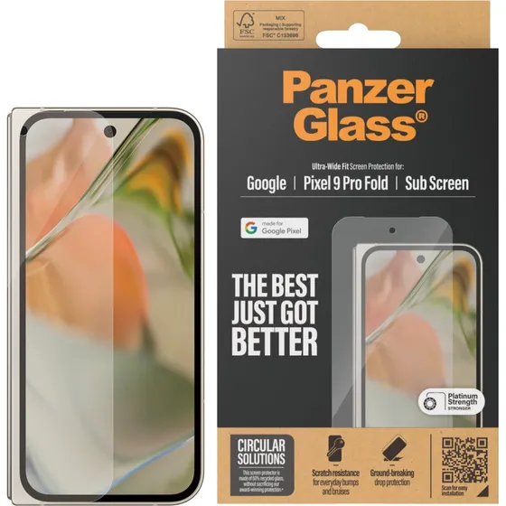 PanzerGlass Skærmbeskytter til Google Pixel 9 Pro Fold - Ultra-Wide