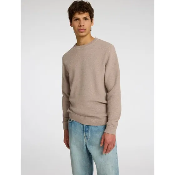 Slhross Ls Knit Structure Crew Neck Noos