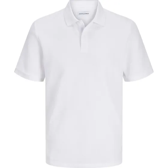 JACK & JONES JJEAustin Polo i offwhite med vaffelstruktur