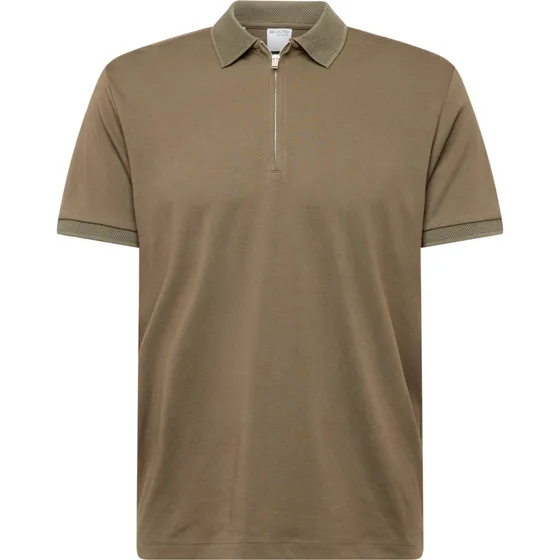 SELECTED SLHFAVE Poloshirt i bomuld - Oliven