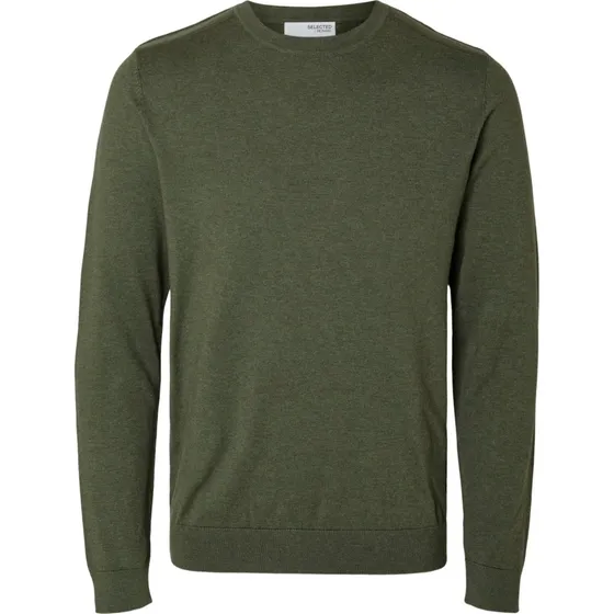 Selected Pullover Berg Grøn - Pima Bomuld