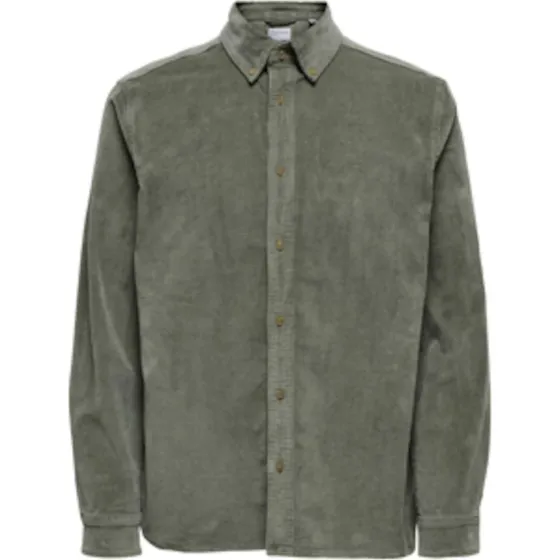 Only & Sons Michael Skjorte - Mudderfarvet Corduroy