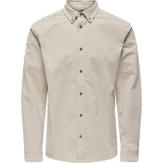 Only & Sons Michael Skjorte - Sølvgrå Corduroy