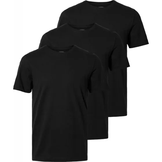 Selected Homme 3-pak Cormac t-shirts i sort