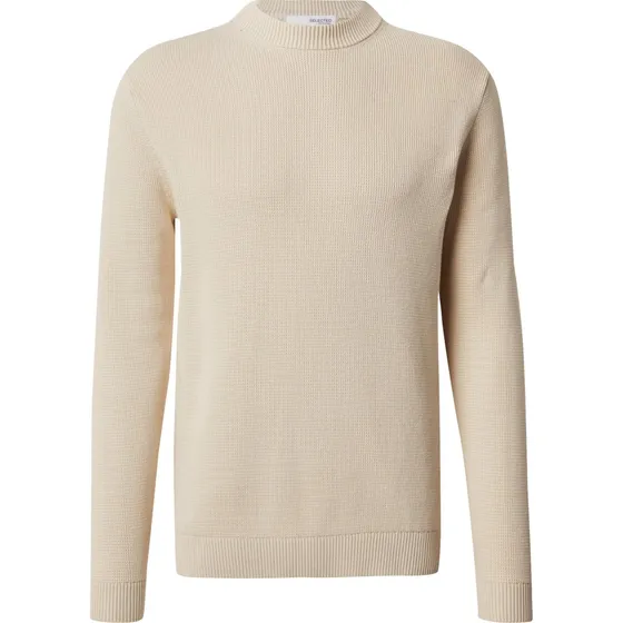 SELECTED Pullover SLHDane i ecru - Struktureret strik