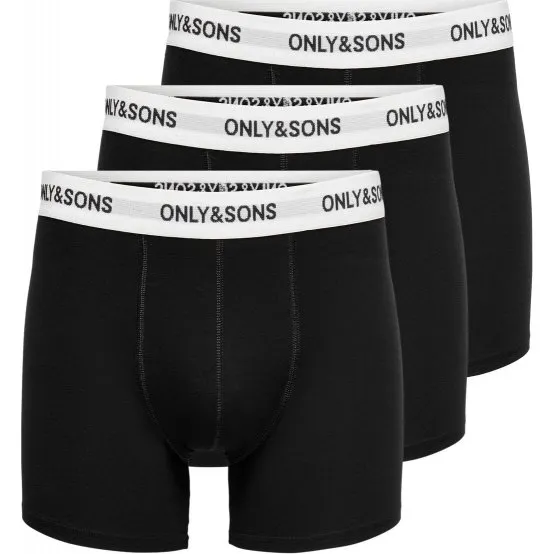 ONLY & SONS 3-pak boksershorts 'ONSFitz' i sort/hvid
