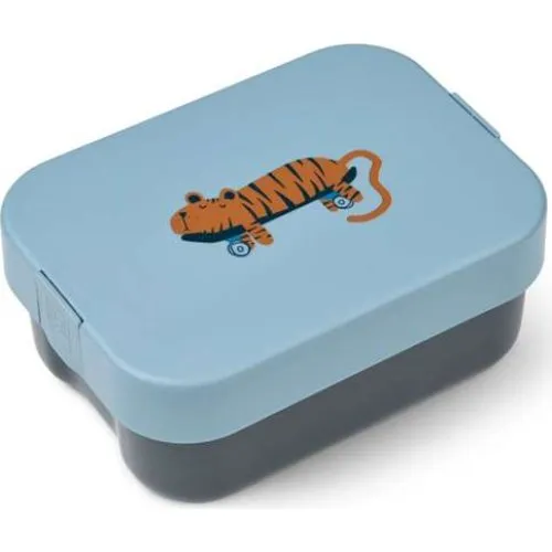 Liewood Kamil Madkasse - Tiger/Beach Blue (19,7x14,1 cm)