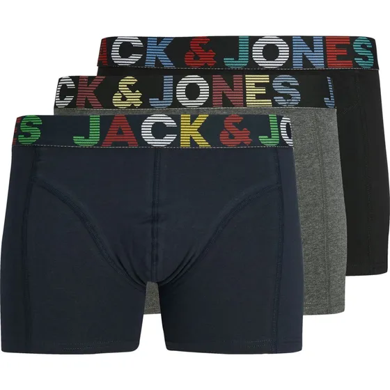 Jack & Jones JWEthan Boksershorts 3-pak - Navy/Grå/Sort