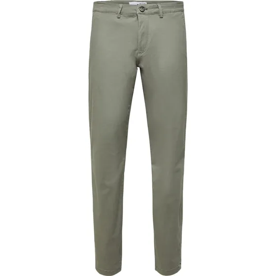 SELECTED Miles Flex Lærredsbukser - Khaki