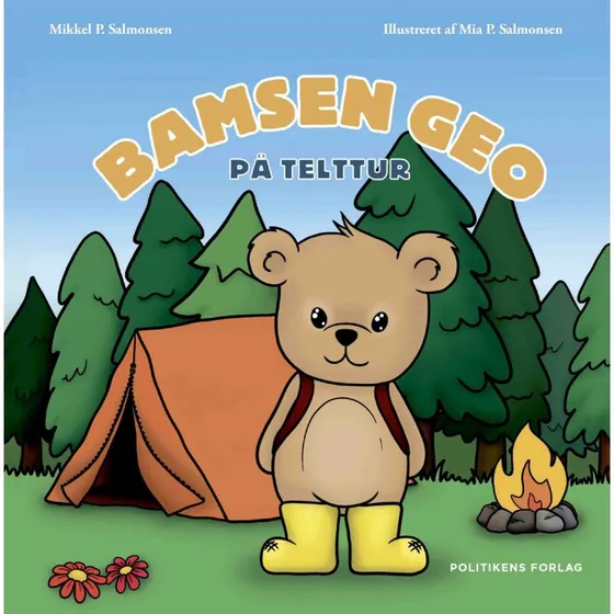 Bamsen Geo på telttur – børnebog (hardback)