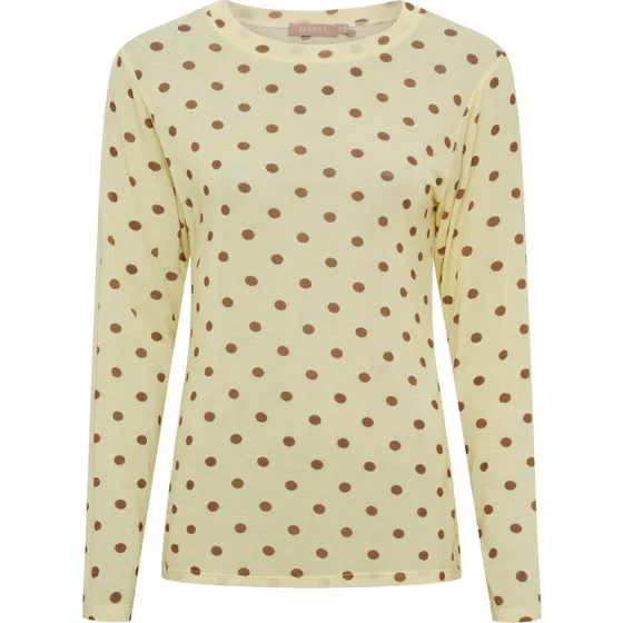 Marta du Château Elissa Bluse - Gul med brune prikker