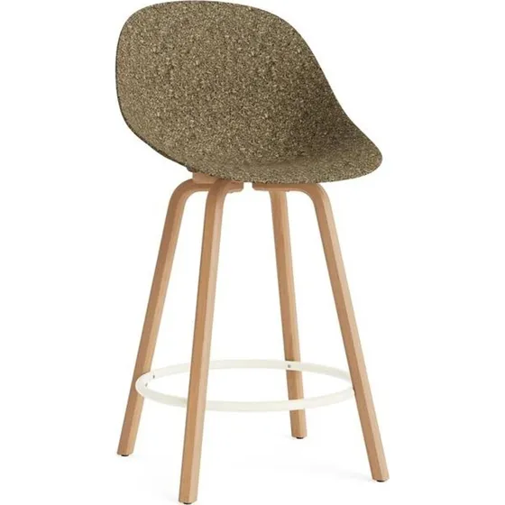 Normann Copenhagen Mat Barstol 65 cm Bøg/Creme/Seaweed