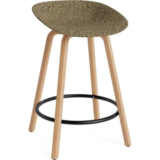 Normann Copenhagen Mad Barstol 65 cm Bøg/Sort/Seaweed