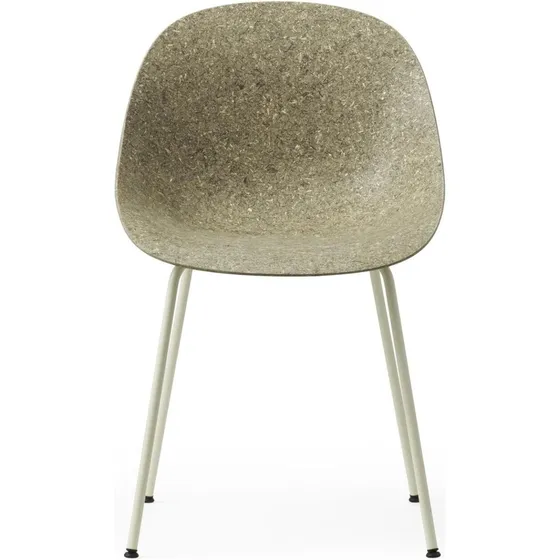 Normann Copenhagen Mat Chair - Creme/Stål/Seaweed