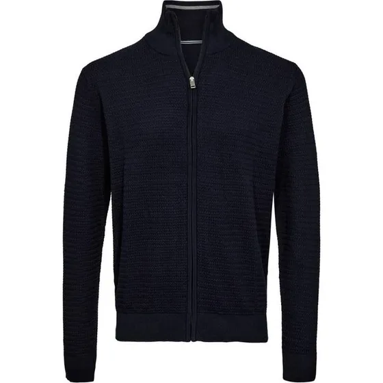 Cardigan Regular Fit til mænd med høj krave