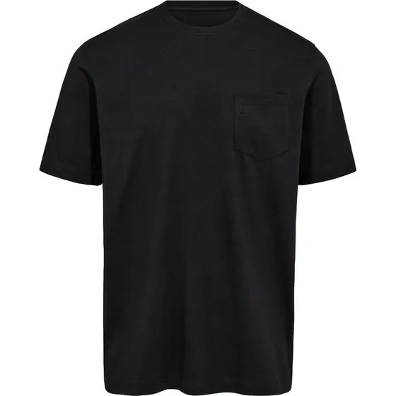 O-neck t-shirt med brystlomme og broderet logo