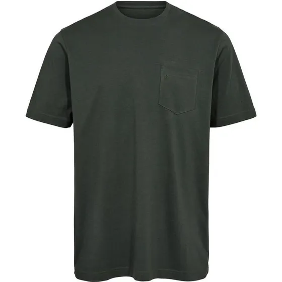 O-neck t-shirt med brystlomme og broderet logo