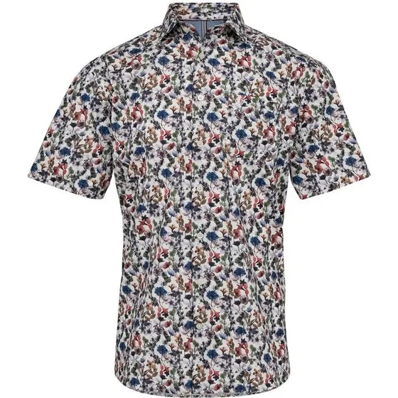 Superflex s/s regular fit kortærmet skjorte med print