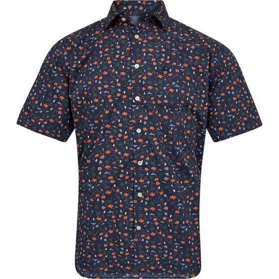 S/S Skjorte Regular Fit i CVC-materiale