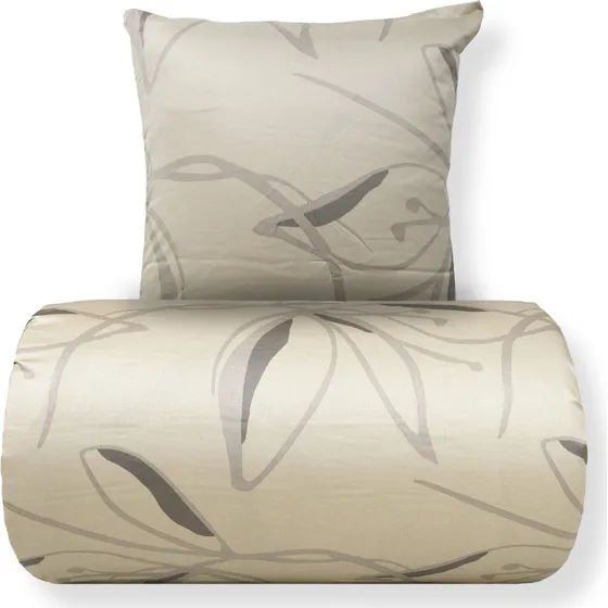 By Borg Iris Dobbelt Sengetøj 200x220 cm - Beige Bomuldssatin