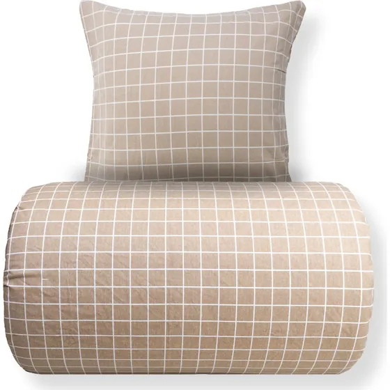 Nordstrand Home Dobbelt sengetøj 200x220 cm - Beige tern