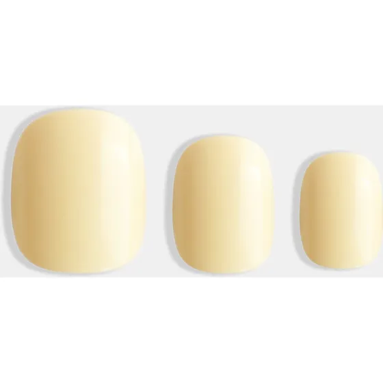 Duffbeauty Instant Pro Press-On Manicure - Butter Yellow Short Squoval