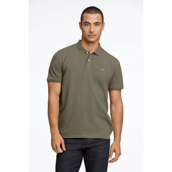 Lindbergh Polo S/S i olivengrøn